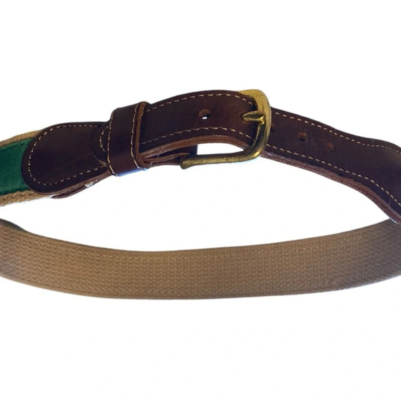 Little boys belt size 22. Hunter green with brown labs - Picture 7 of 8